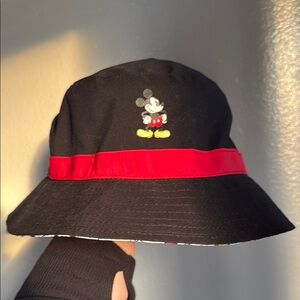 Disney Reversible Mickey Mouse Black Bucket Hat
